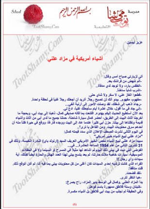 أشياء أمريكية في مزاد علني