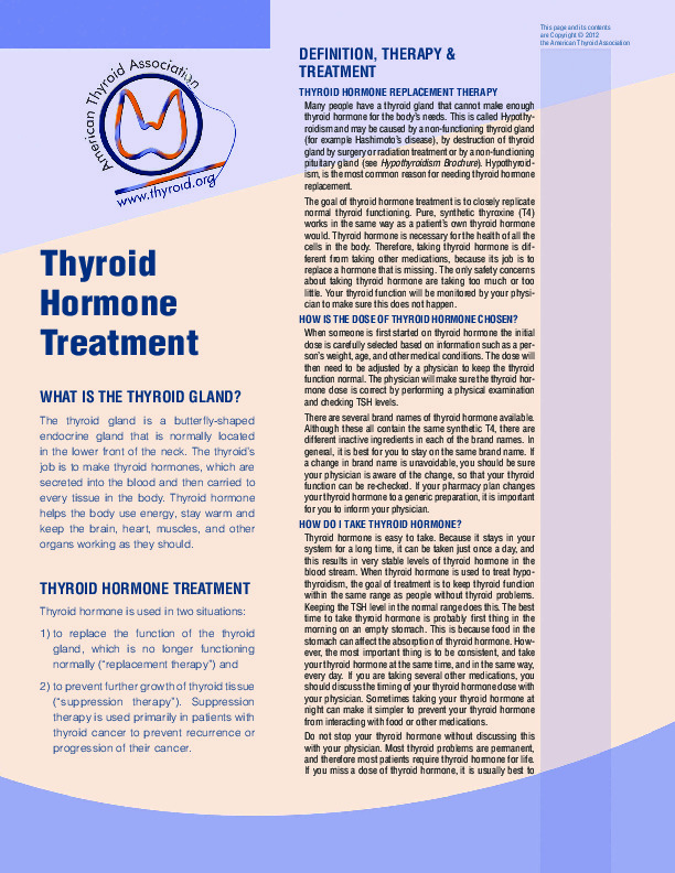 Hormone Treatment brochure